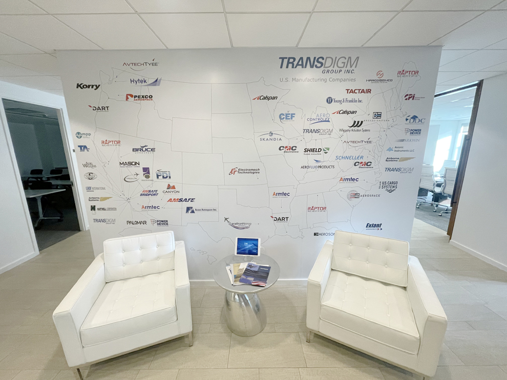 Branded office window graphics and signs for workplace interiors Washington, DC