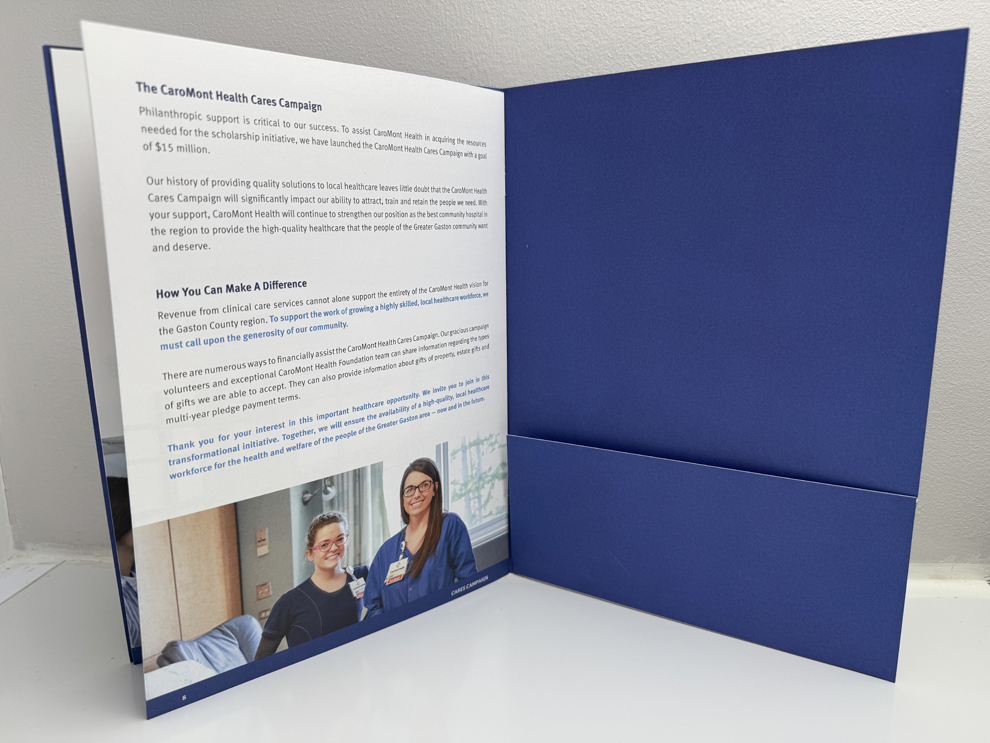 Presentation Folders in Washington, DC designed and printed for corporate marketing materials