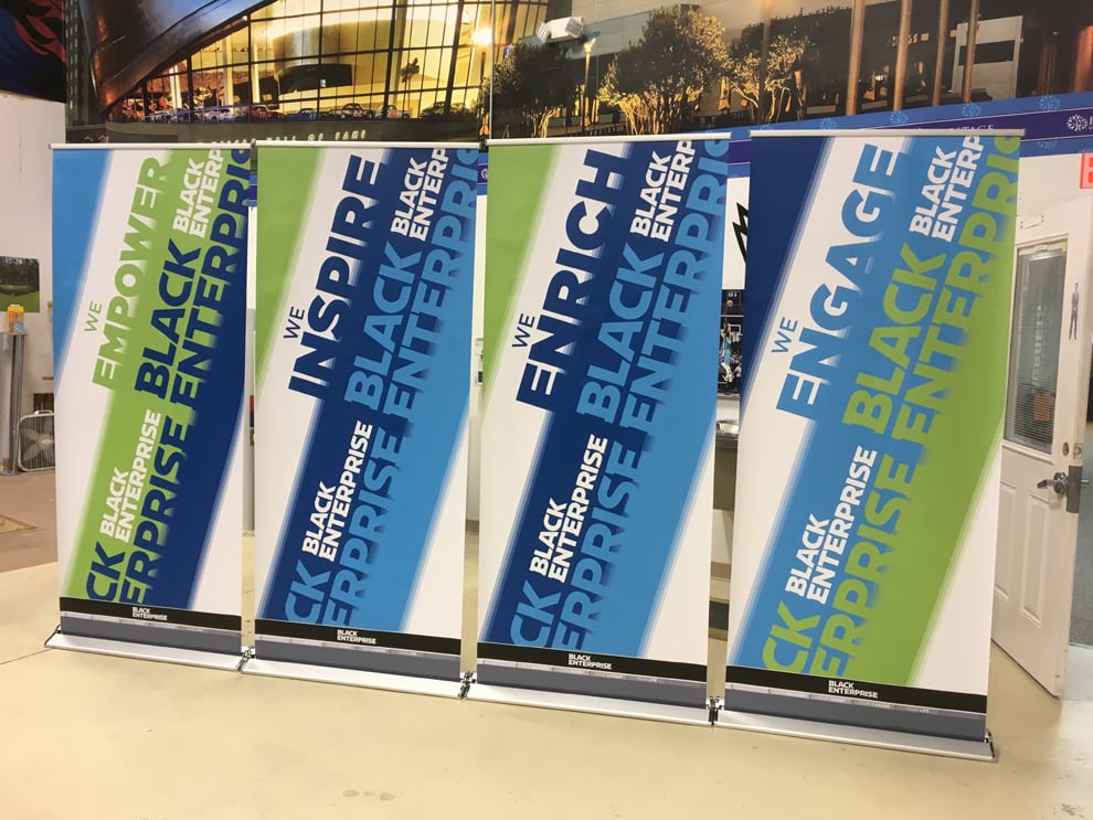 Branded retractable banner used for trade show display Alexandria, VA