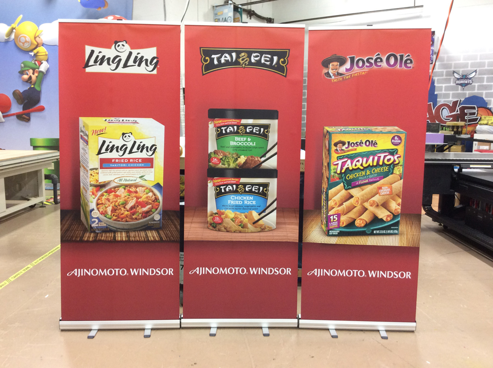 Pull up retractable banner stand with branded graphics Norfolk, VA