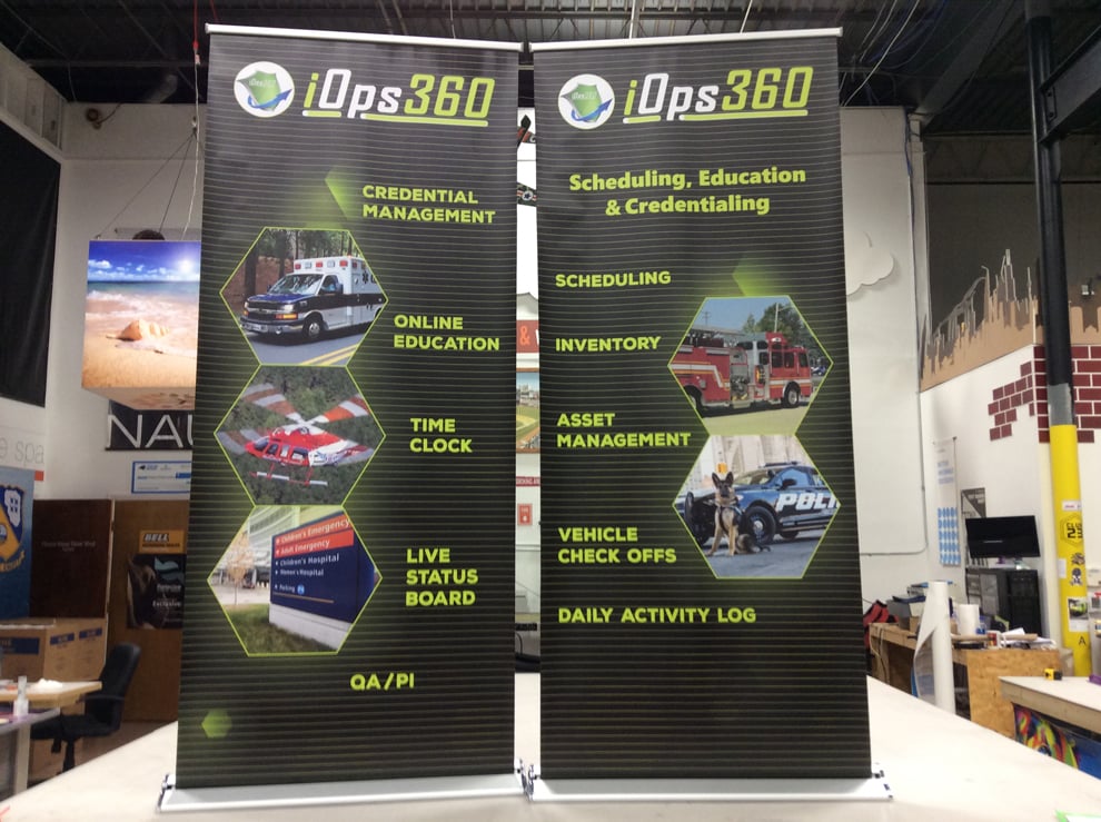 Branded retractable banner stand for business promotion Richmond, VA