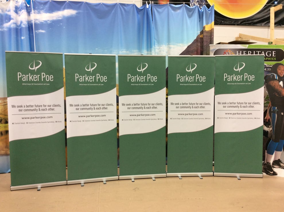 Retractable banner display stand designed for retail promotions Richmond, VA
