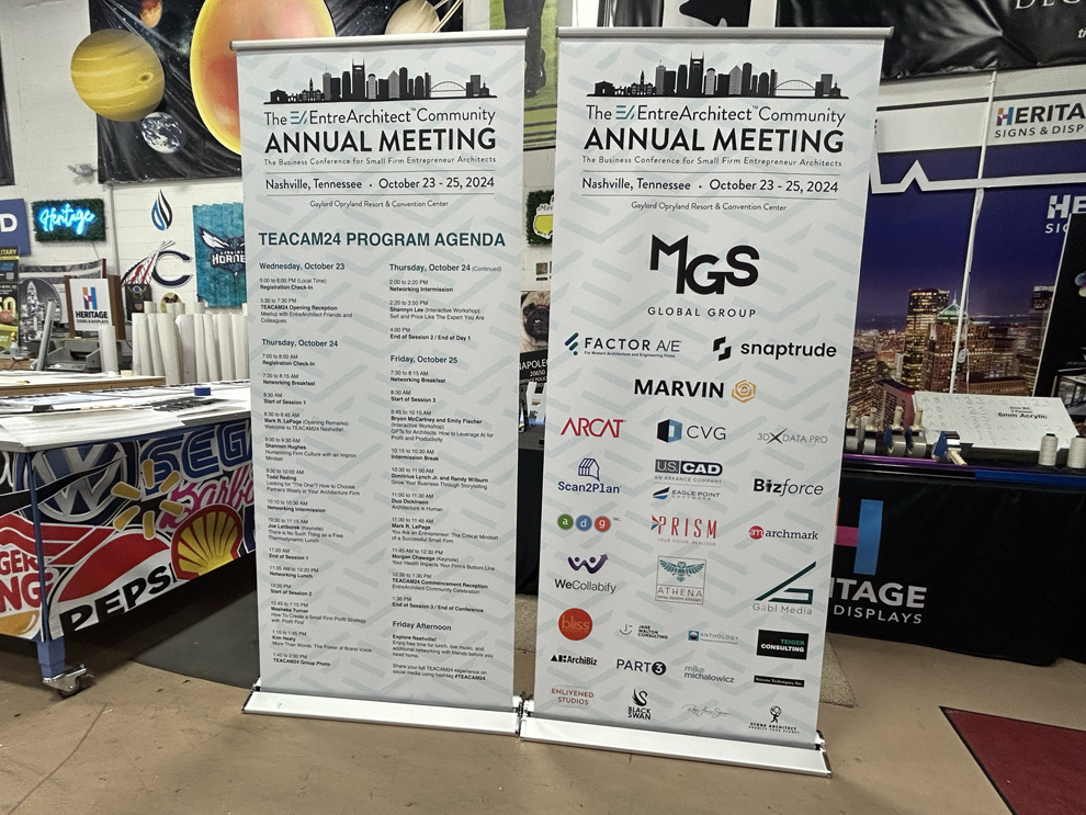 Roll up retractable banner stand with custom design Sterling, VA