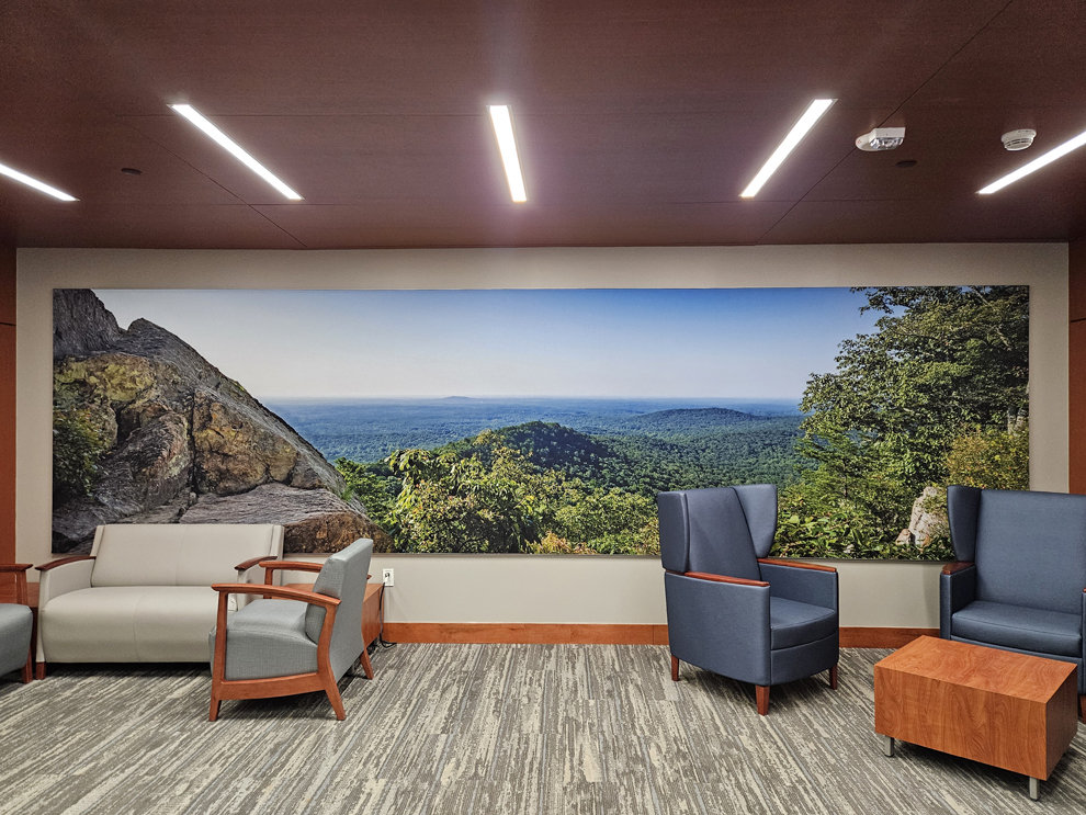 SEG fabric graphics installed with modular backlit frames in Alexandria, VA