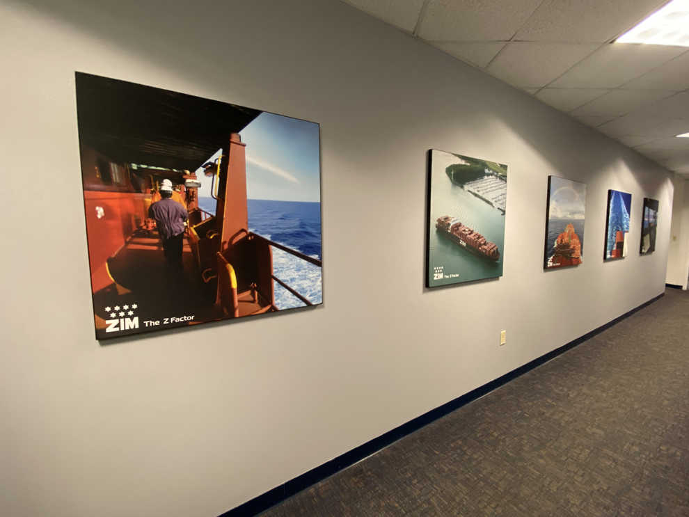 SEG fabric graphics installed in modular aluminum frames in Alexandria, VA