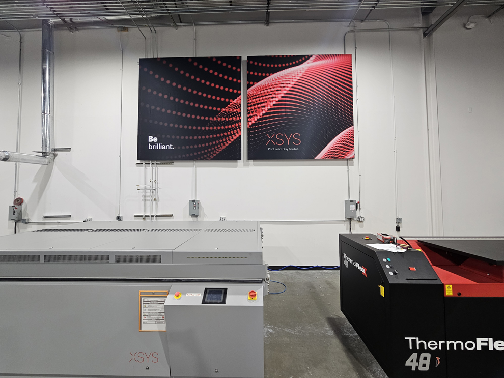 SEG fabric graphics with illuminated branding display in Alexandria, VA