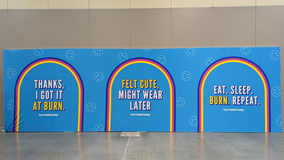 SEG fabric graphics with backlit frame system for branding in Alexandria, VA