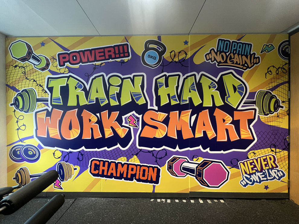 Custom sports facility signage and wall graphics in Arlington, VA