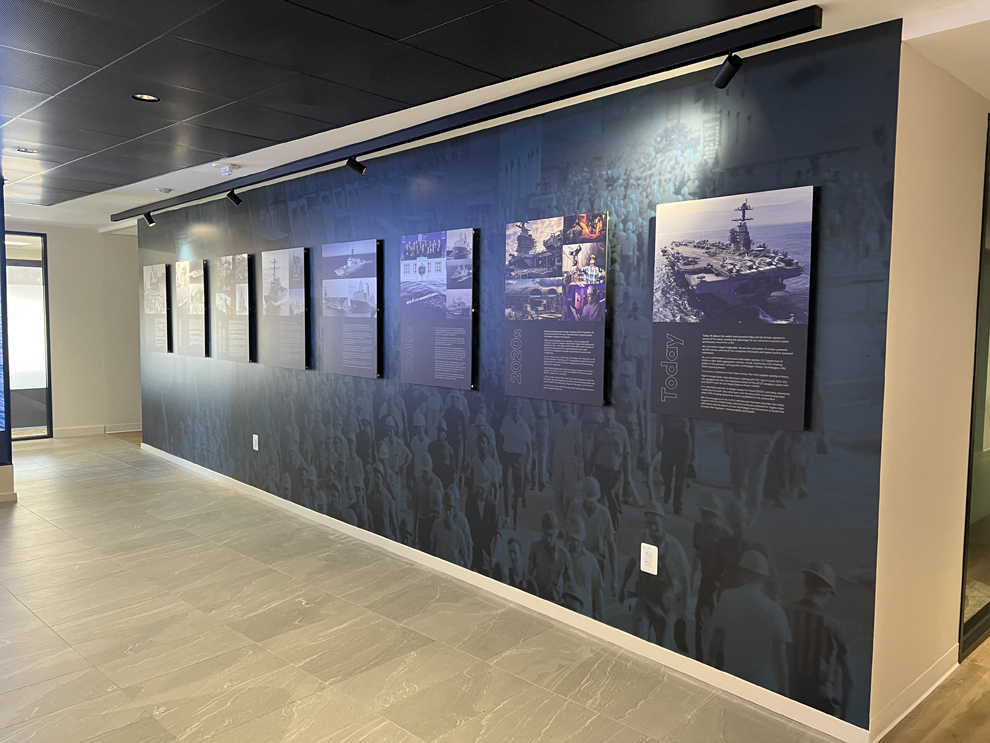 Standoff Mounted Signs in Reston, VA designed and installed for company identity and professional interiors