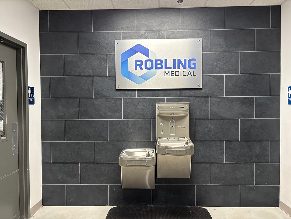Standoff Mounted Signs in Richmond, VA designed and installed for office wall graphics and company identity