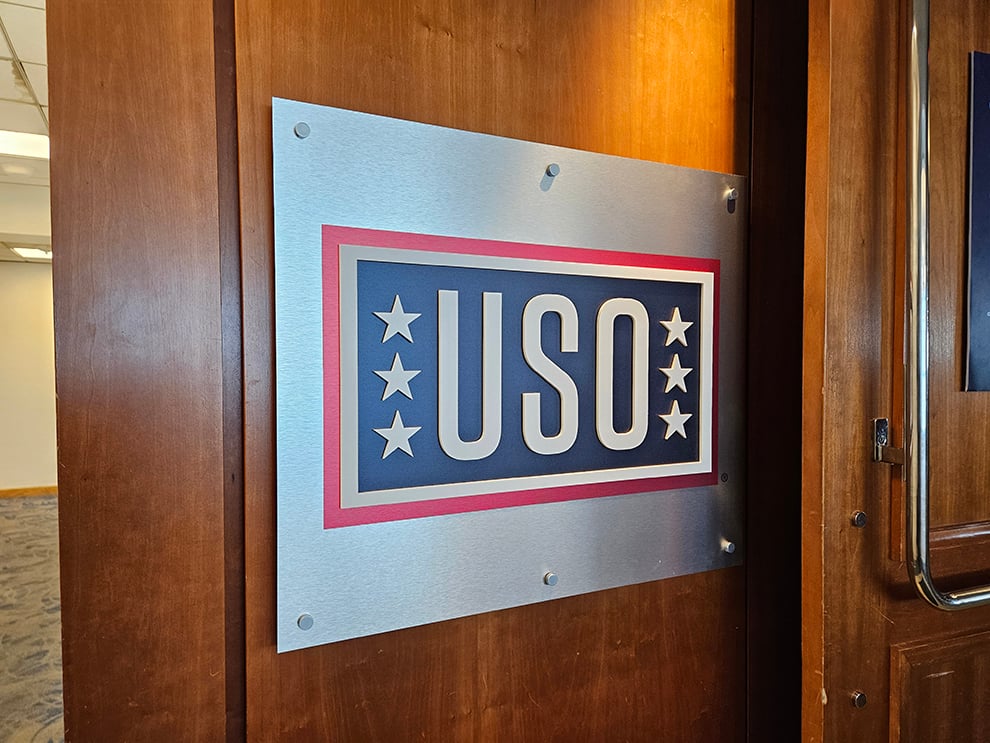 Standoff Mounted Signs in Richmond, VA designed and installed with custom cut acrylic lettering