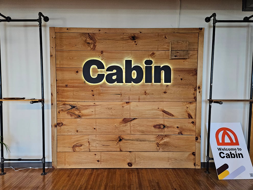 Standoff Mounted Signs in Richmond, VA designed and installed for workplace branding and conference rooms