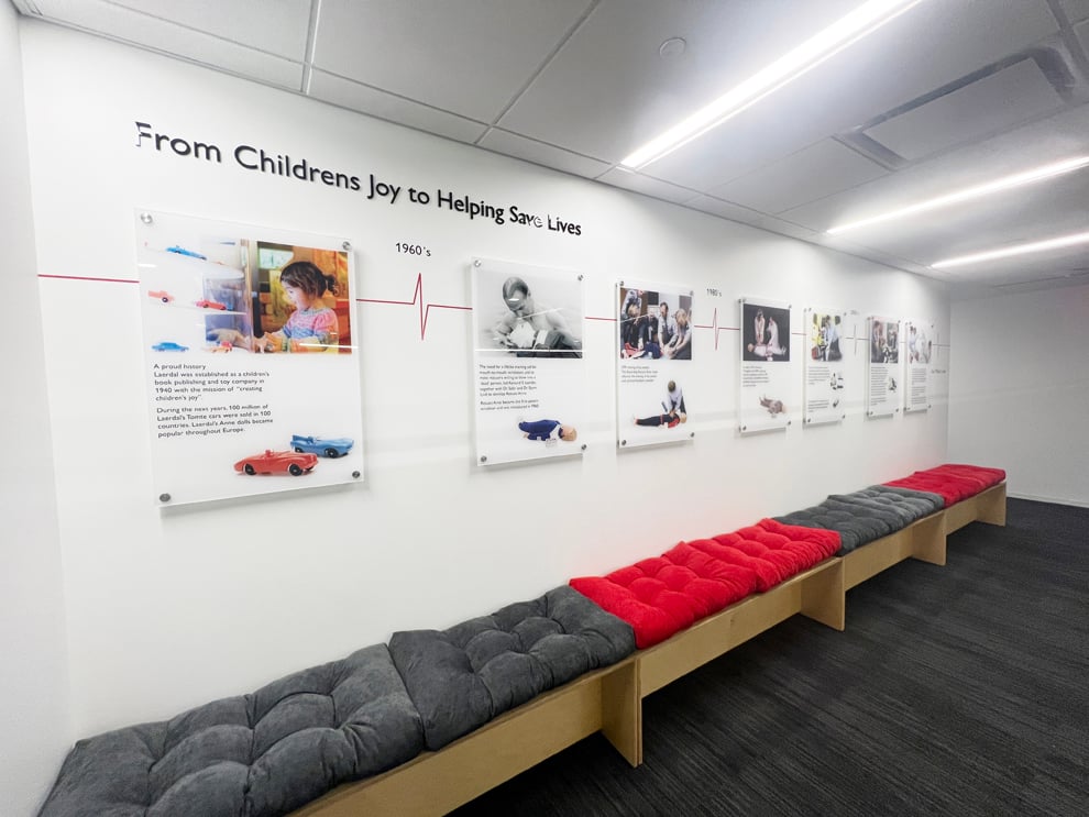 Standoff Mounted Signs in Washington, DC designed and installed for lobby signage and client-facing displays