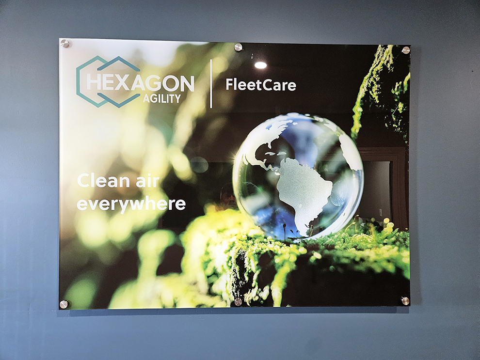 Standoff Mounted Signs in Washington, DC designed and installed for business offices and workplace branding