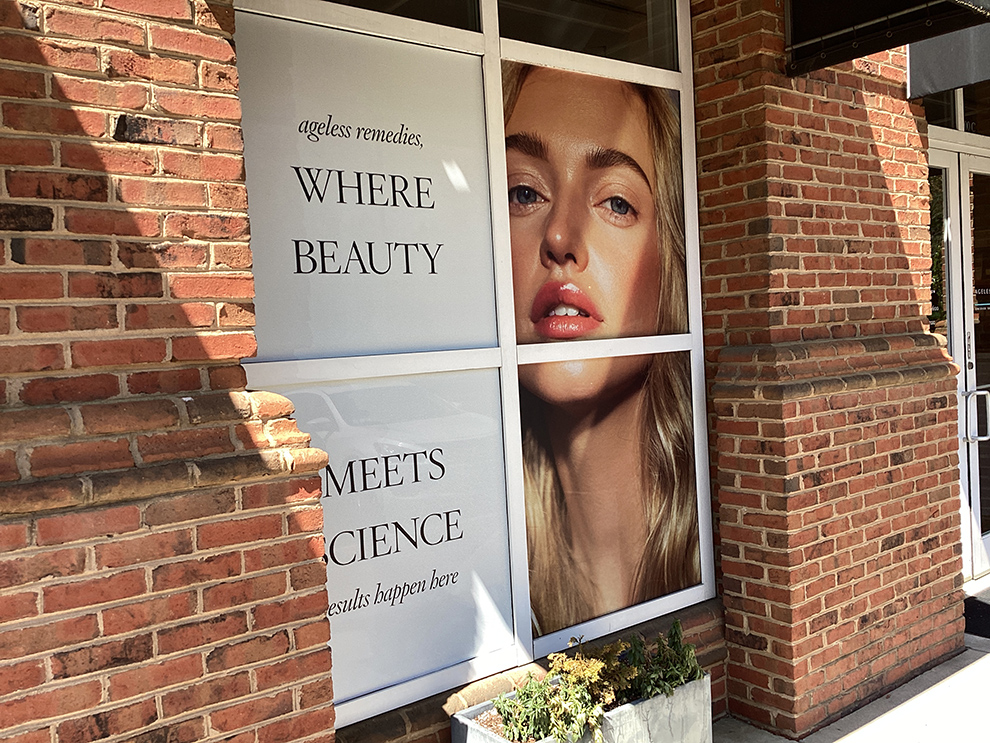 Business storefront graphics and window decals installed Annapolis, MD