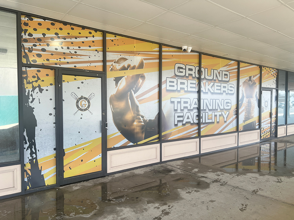 Veterinary storefront graphics with custom branding signage