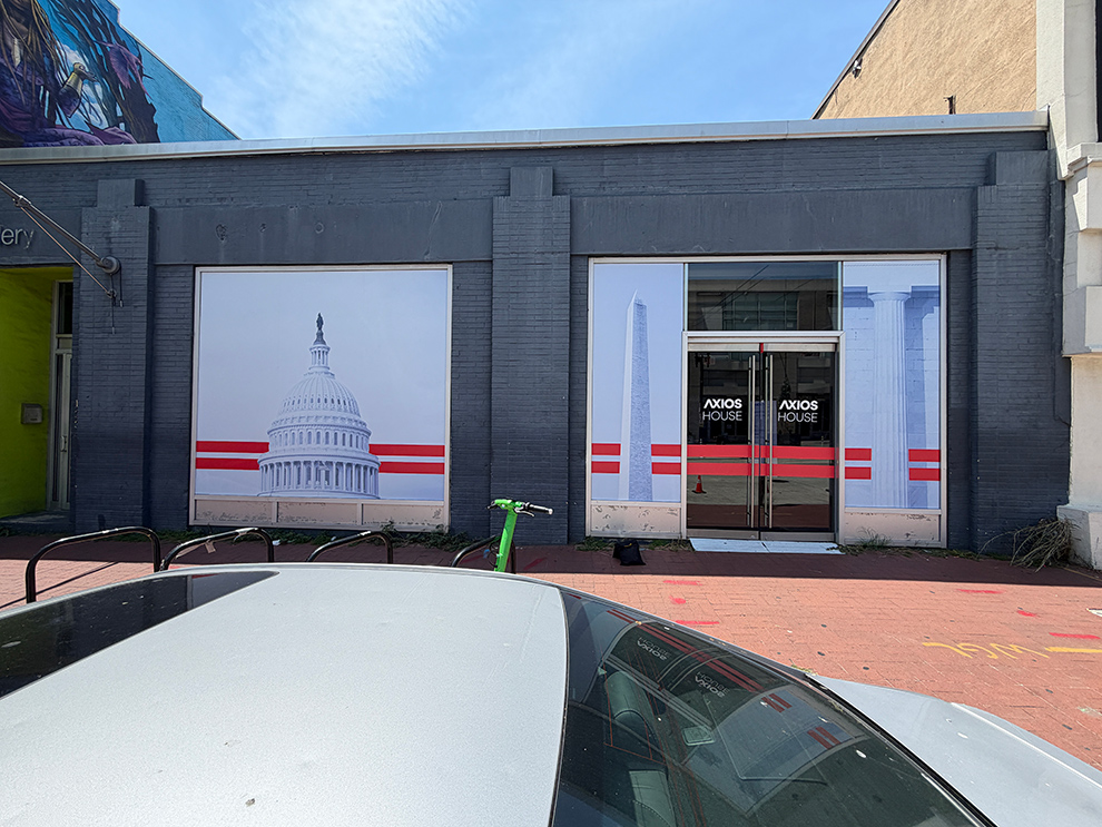Custom storefront graphics and interior signage for business near Annapolis, MD