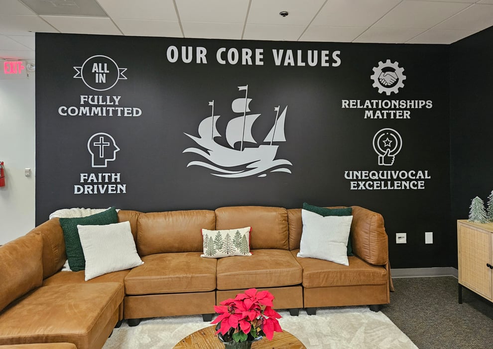 Storefront graphics with window vinyl branding elements Norfolk, VA