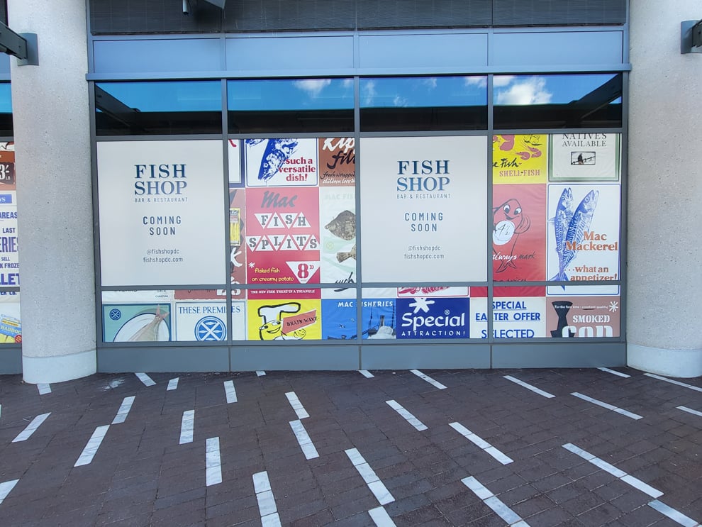 Corporate storefront graphics and signage installation Reston, VA
