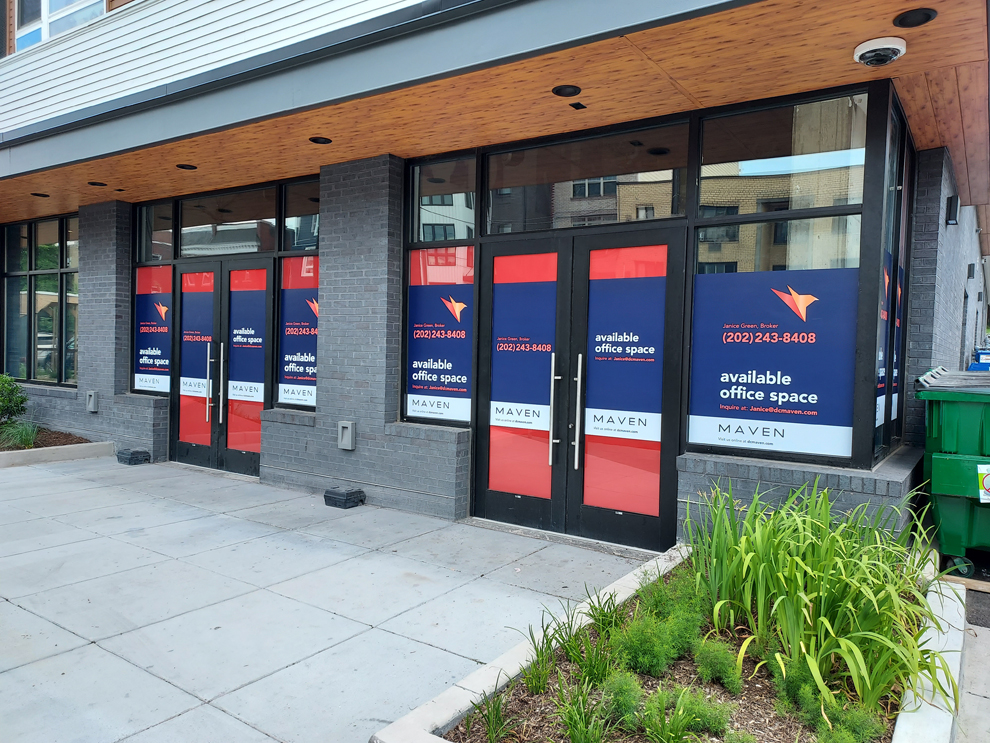 Vinyl storefront graphics for business branding in Sterling, VA