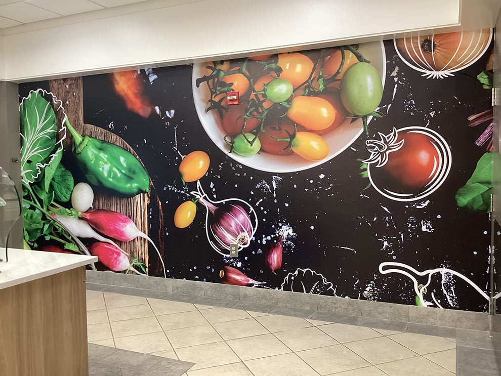 Storefront graphics and interior wall display branding Rockville, MD