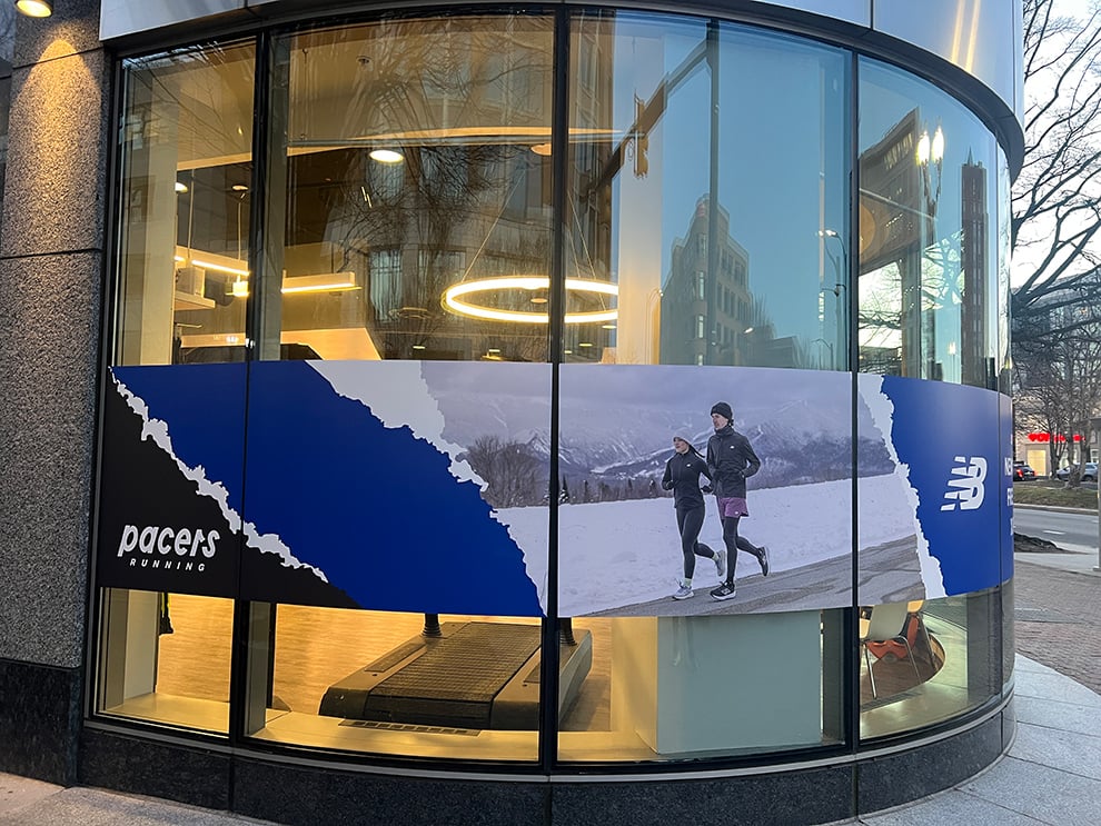 Storefront graphics and custom office wall display near Rockville, MD