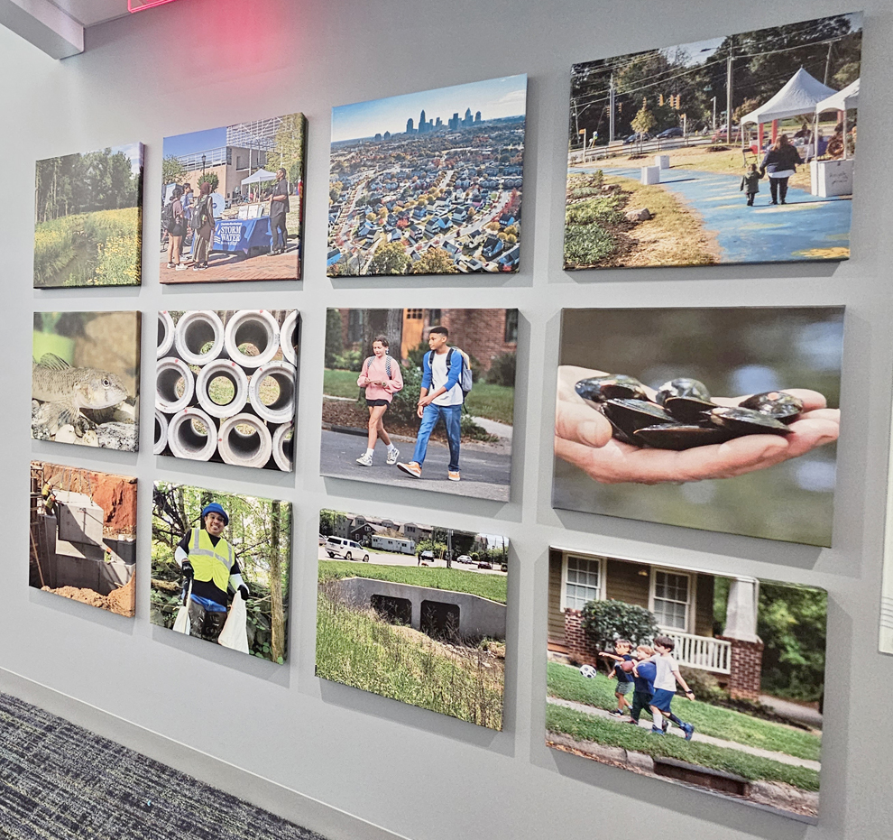 Workplace stretch canvas prints installed for company culture in Arlington, VA
