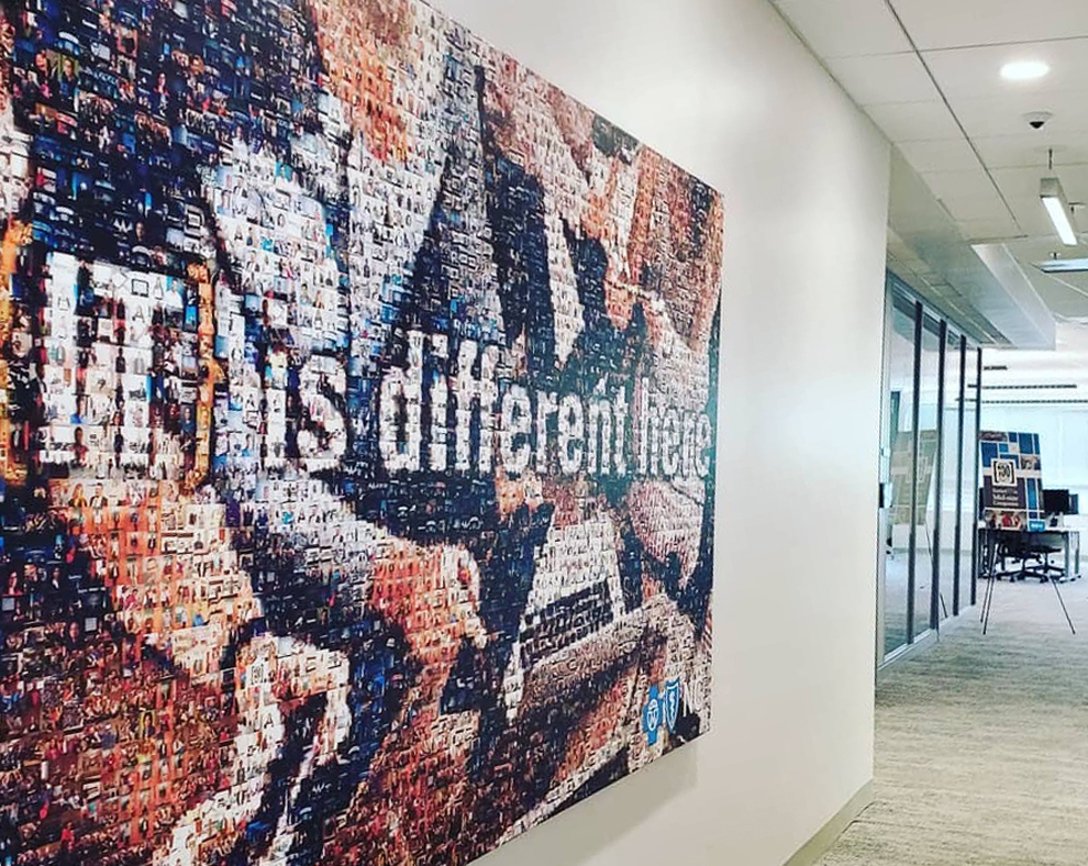 Corporate stretch canvas prints designed for branding in Arlington, VA