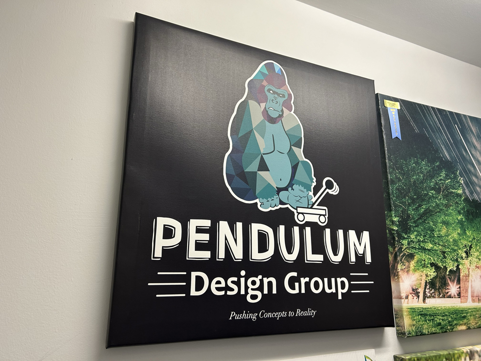 Custom stretch canvas prints for workplace interiors in Arlington, VA