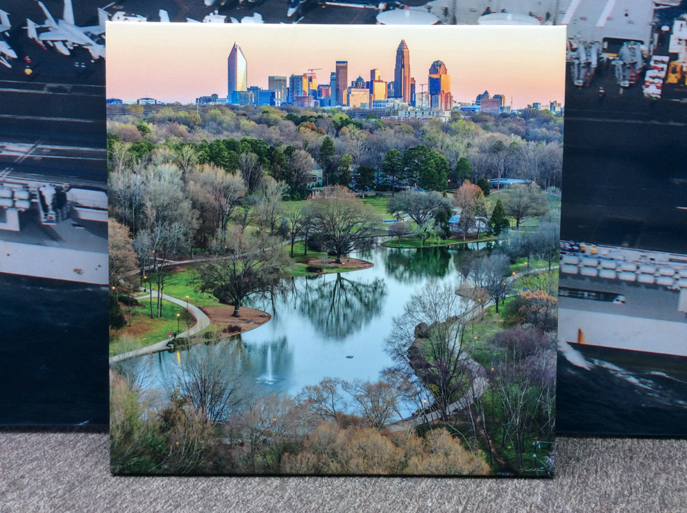 Custom stretch canvas prints for office wall branding in Arlington, VA