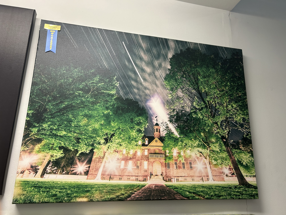 Stretch canvas prints installed for corporate workplaces in Arlington, VA