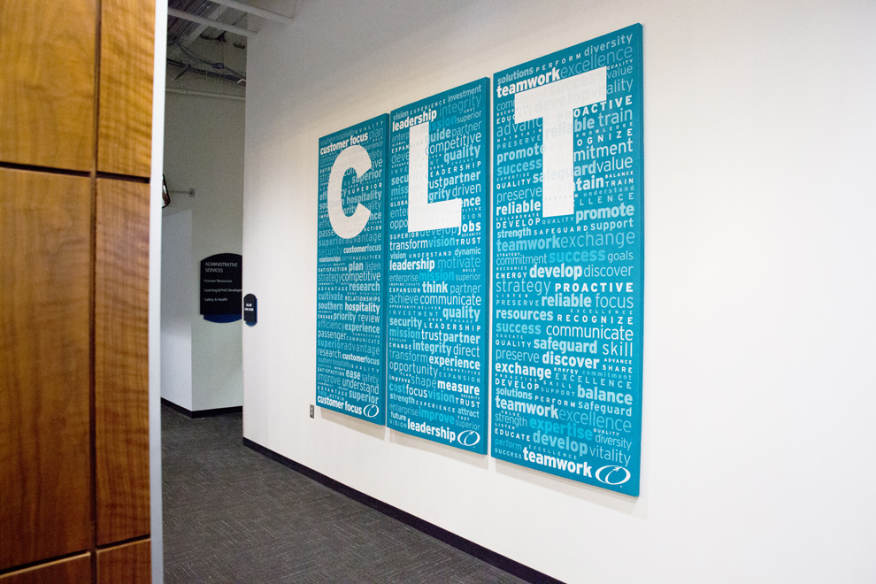Custom stretch canvas prints enhancing workplace branding in Arlington, VA