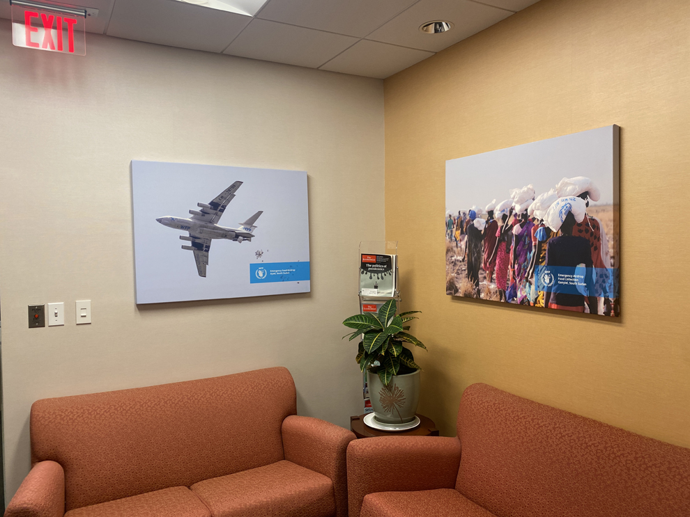 Office interior branding with custom stretch canvas prints in Arlington, VA