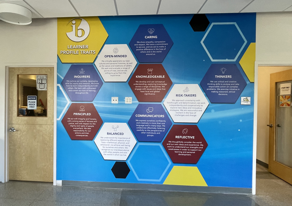 Corporate wall displays in Chesapeake, VA, workplaces