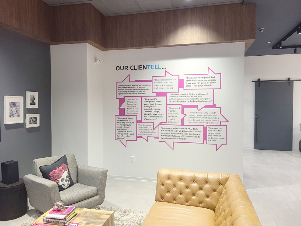 Branded wall displays for offices near McLean, VA