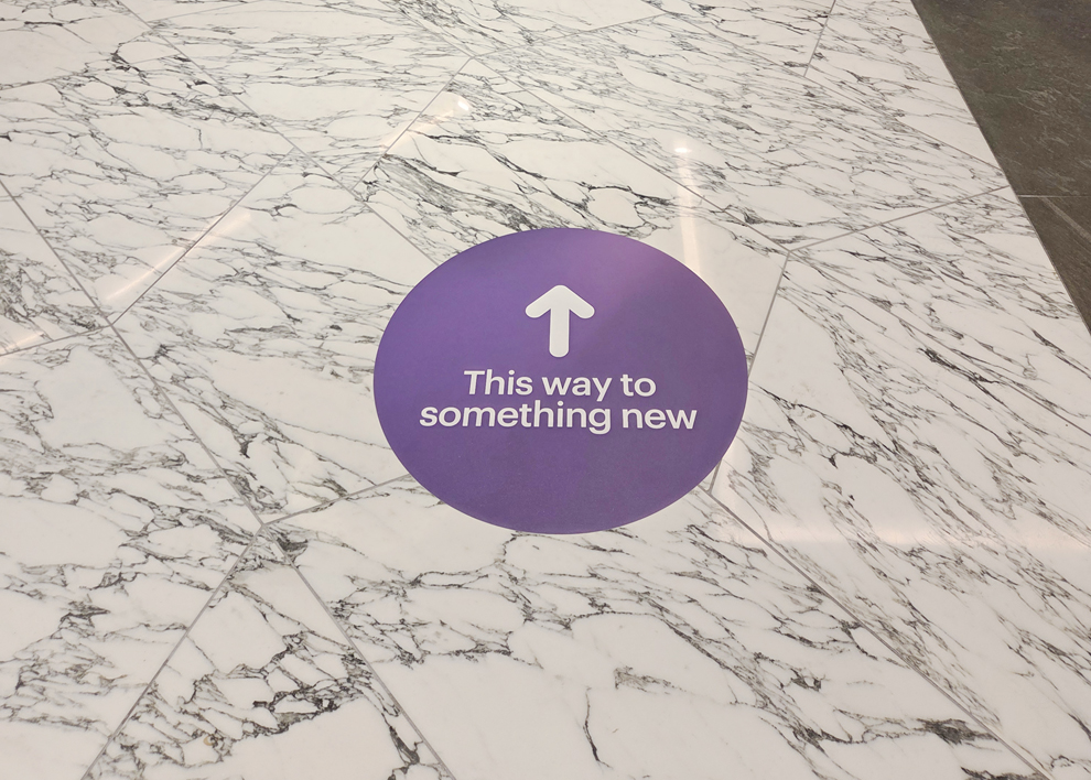 Interior directional signage designed for events in Reston, VA