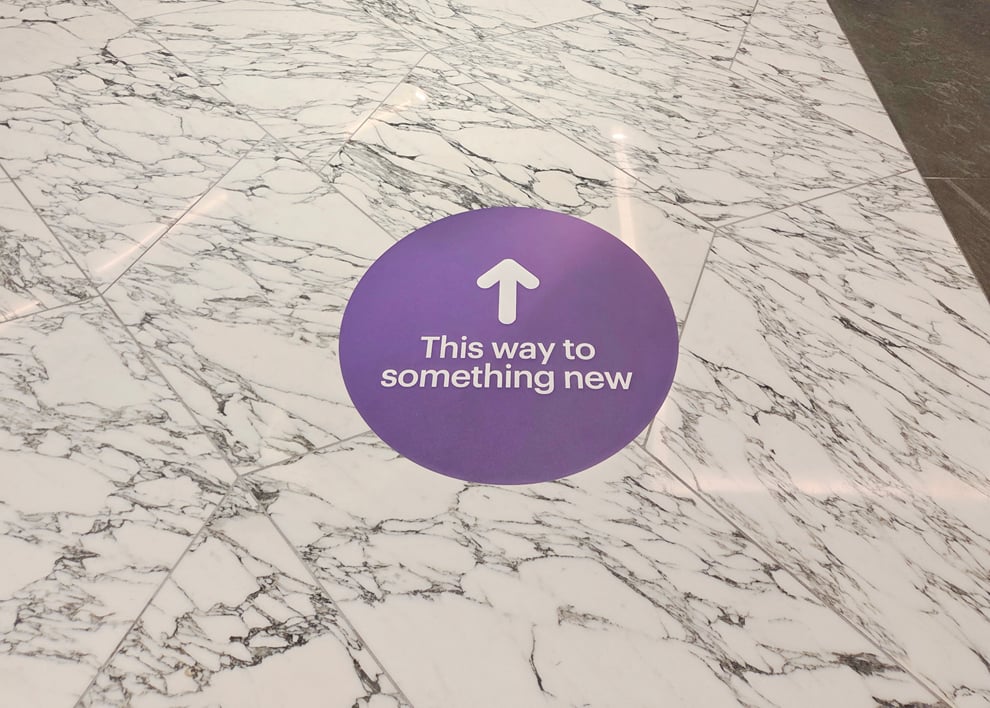 Interior directional signage designed for events in Rockville, MD