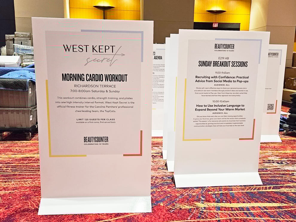 Custom wayfinding signs installed for corporate interiors in Rockville, MD