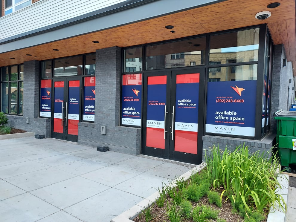 Frosted window graphics installed in Columbia, MD workplace