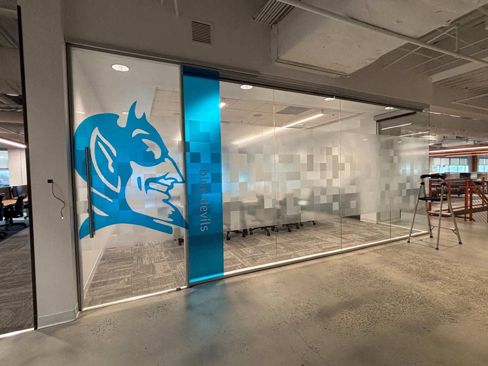 Window Graphics in norfolk-va designed and installed to enhance company branding