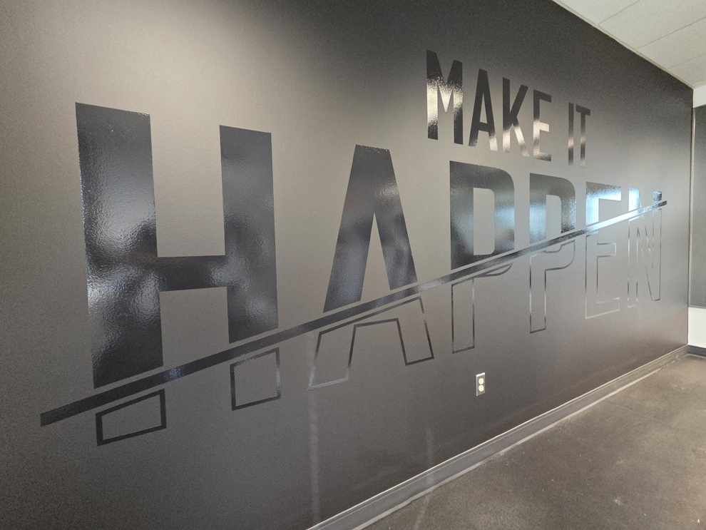 Window Graphics in Winston-Salem, NC designed and installed with custom decals for offices