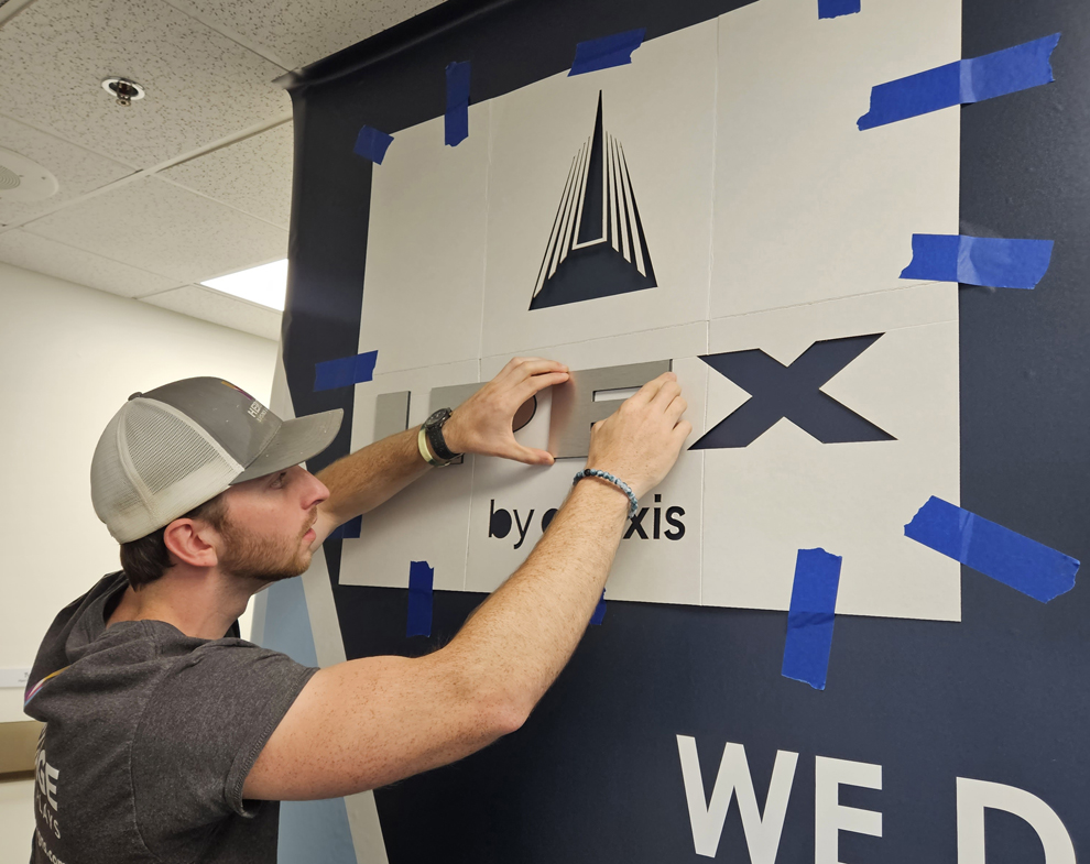Corporate sign installation with branded displays in Fairfax, VA