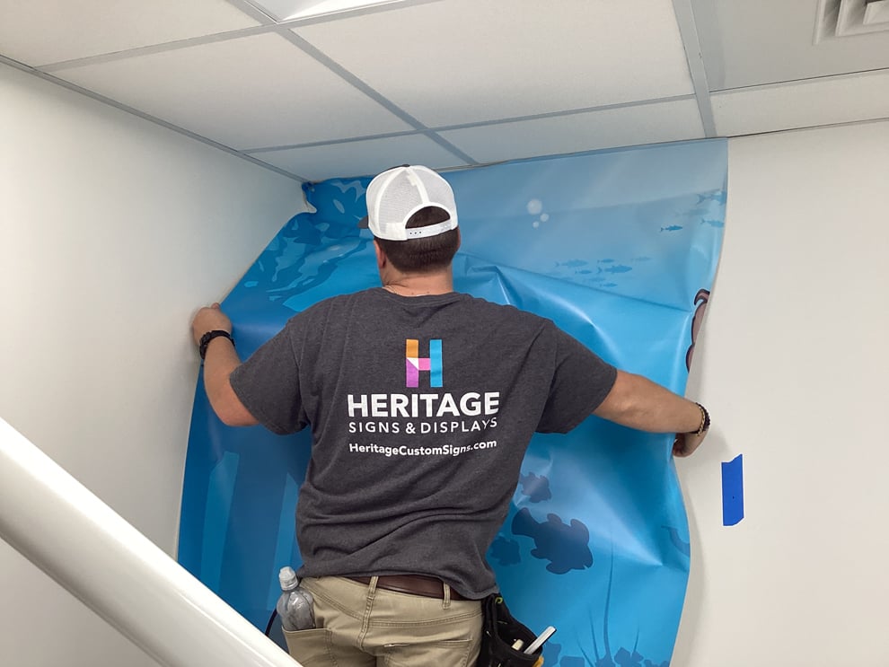 Interior sign installation and wall display graphics in Norfolk, VA
