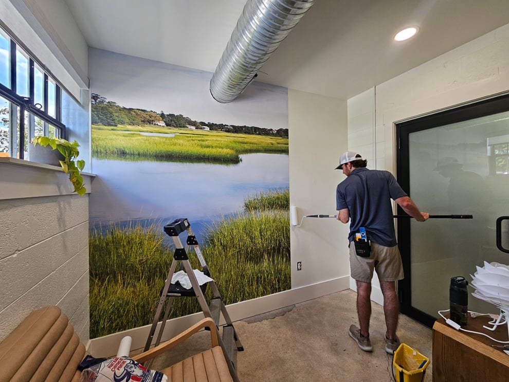 Custom office sign installation and workplace wall graphics in Norfolk, VA