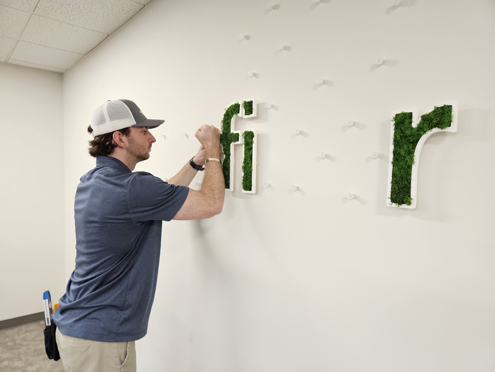 Custom office sign installation and workplace wall graphics in Reston, VA