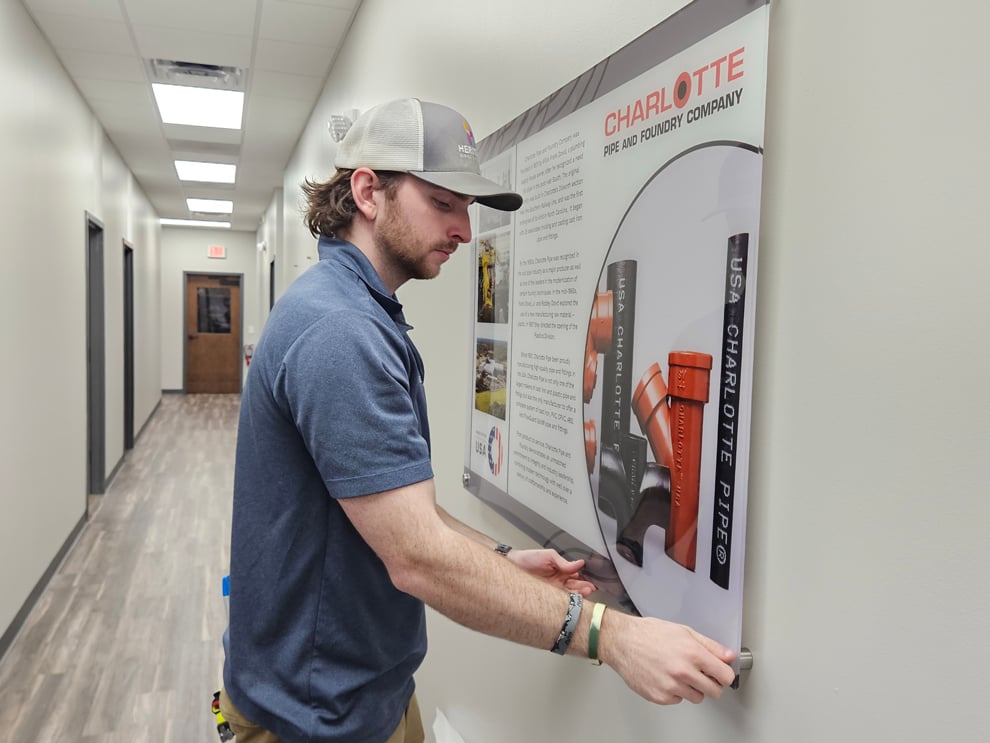 Window graphics and branded sign installation in Virginia Beach, VA